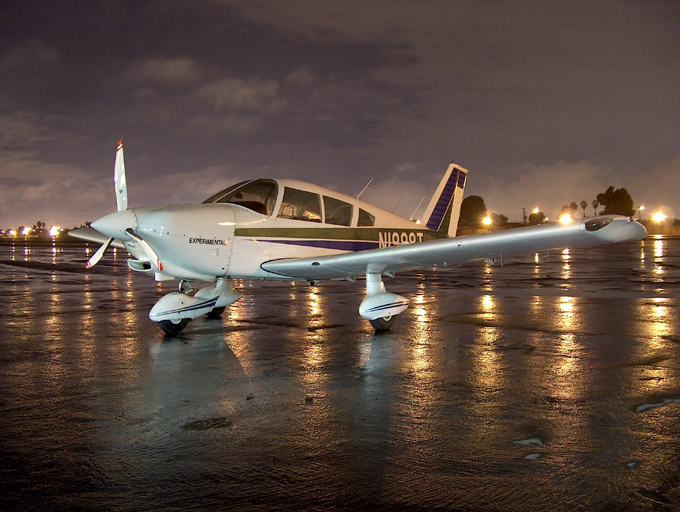 Water Cooled PA28-180 at night